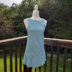 Handmade corduroy polka dot zip dress xs